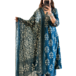 Bloom Boldly ? XXL Cotton Dress with Beautiful Embroidery & Print(L)